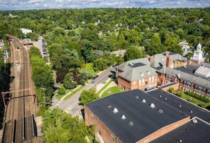 Aerial shot of Maplewood, New Jersey