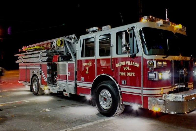 A firetruck in Chatham Township, New Jersey